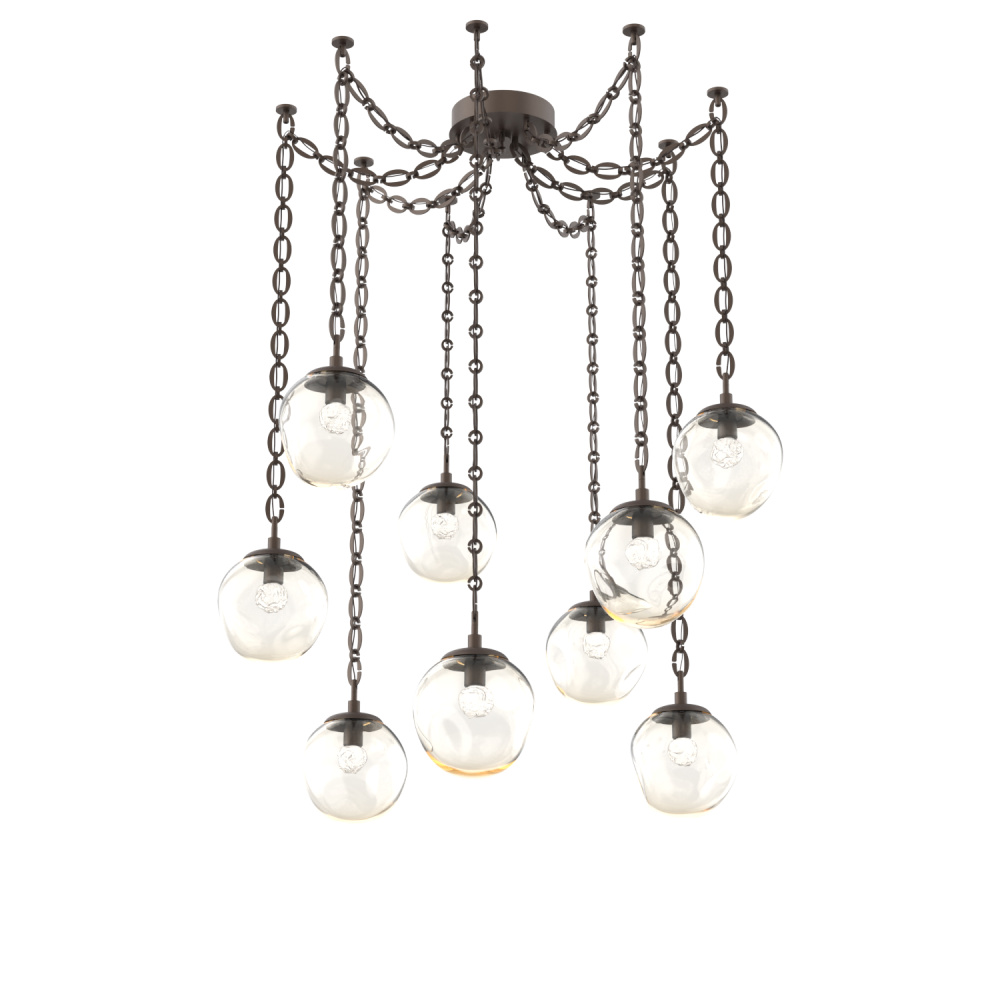 Aster LED Multi Light Pendant Multi Port Canopy Flat Bronze