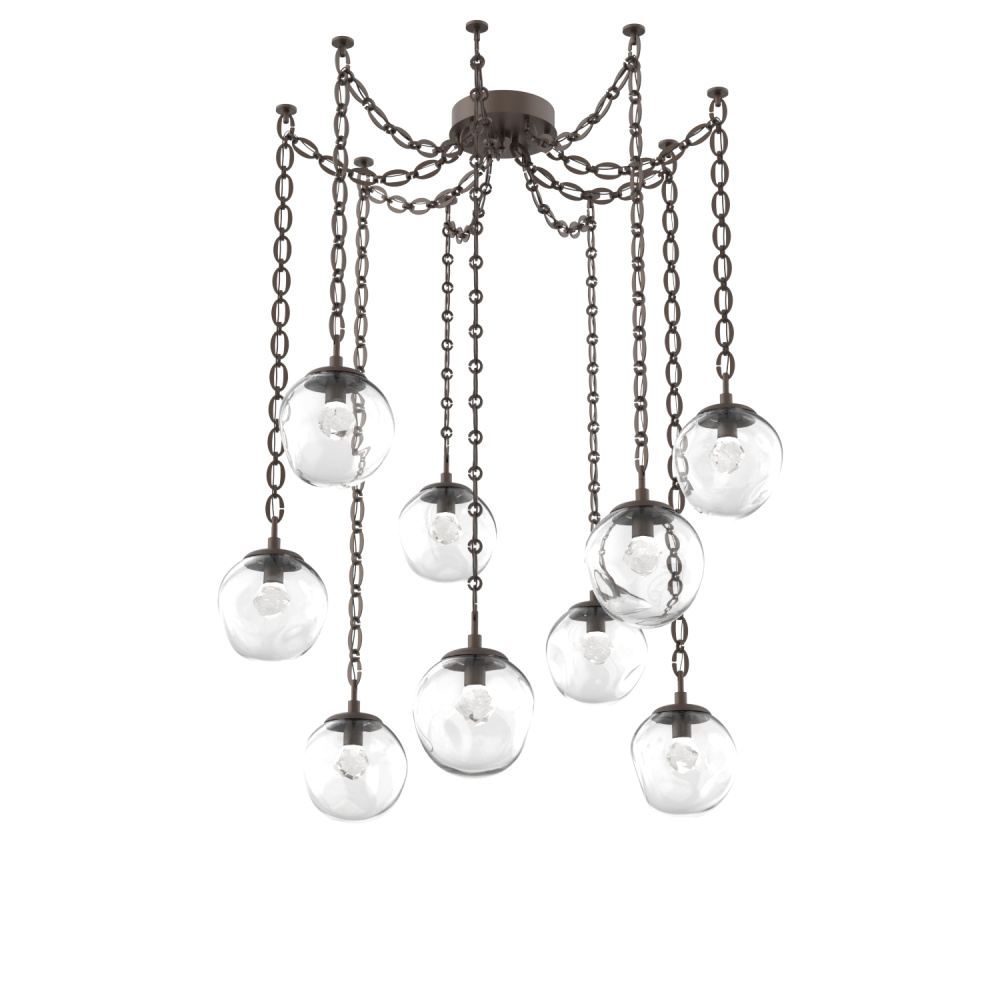 Aster LED Multi Light Pendant Multi Port Canopy Flat Bronze