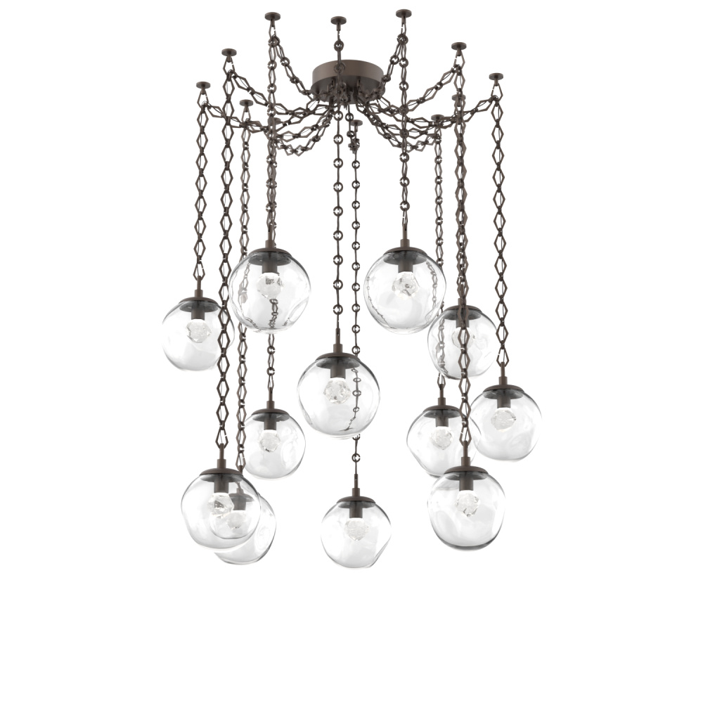 Aster LED Multi Light Pendant Multi Port Canopy Flat Bronze