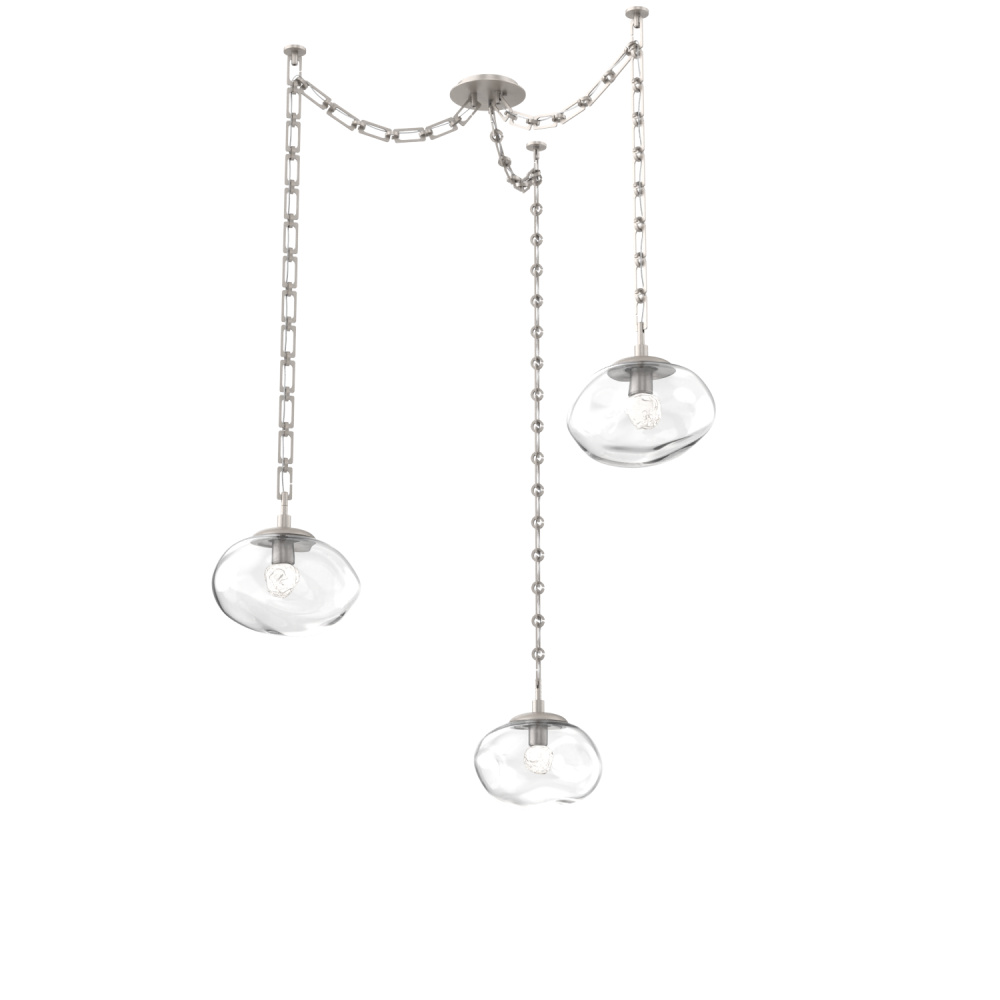 Nova LED Multi Light Pendant Beige Silver