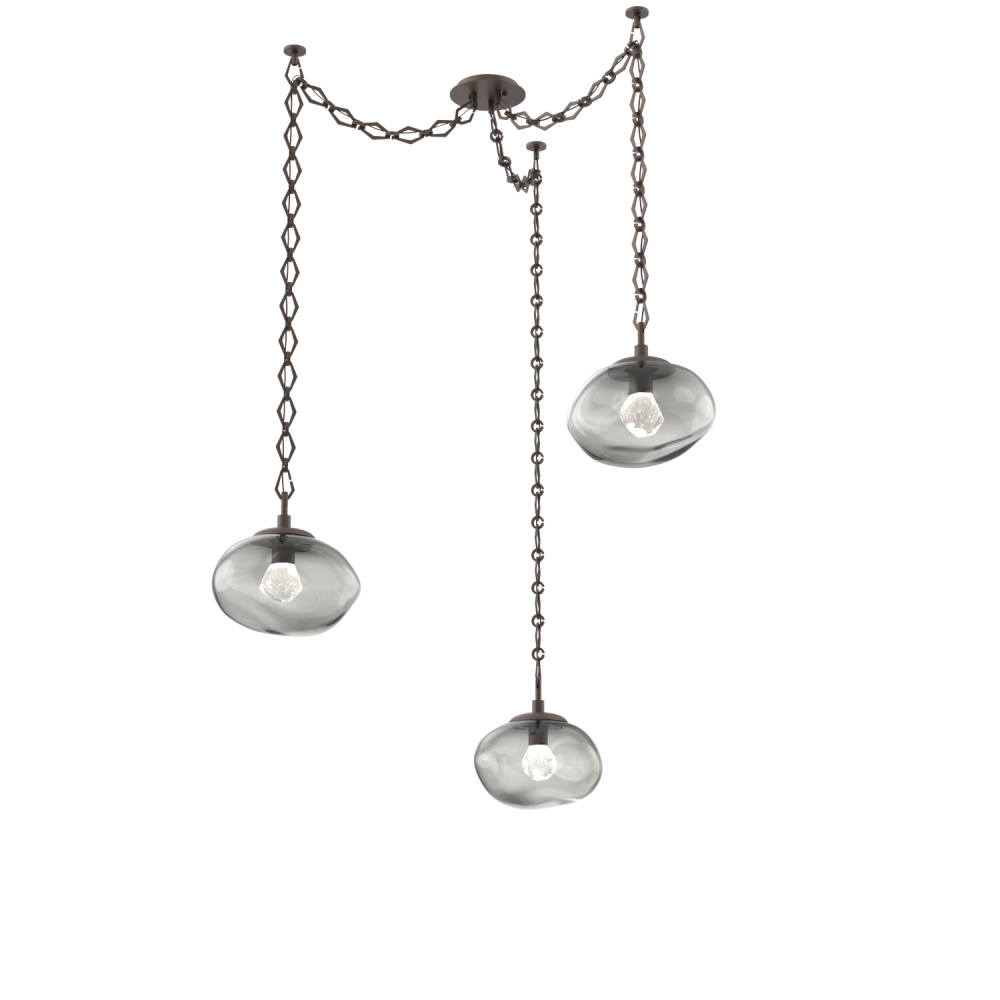 Nova LED Multi Light Pendant Flat Bronze