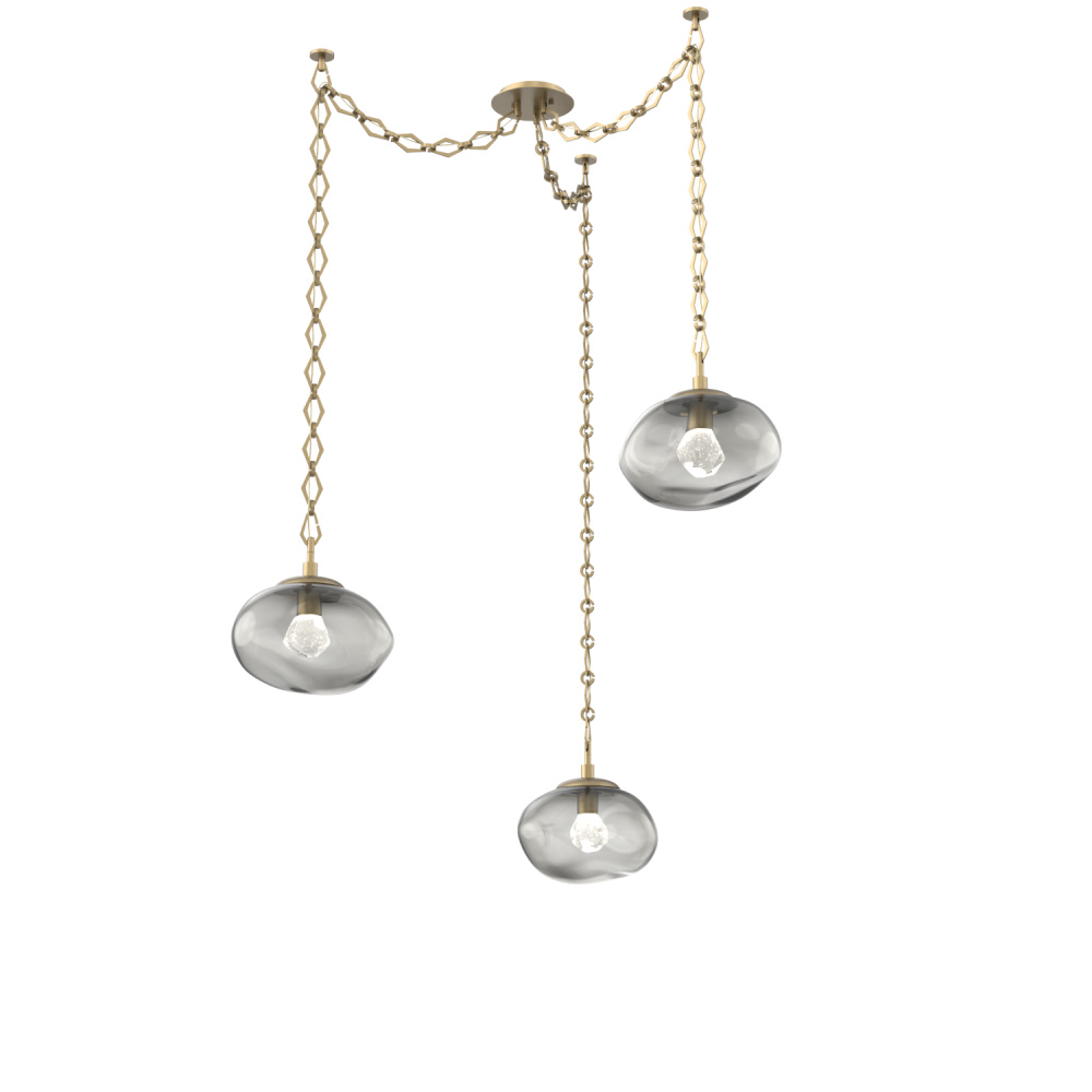 Nova LED Multi Light Pendant Gilded Brass