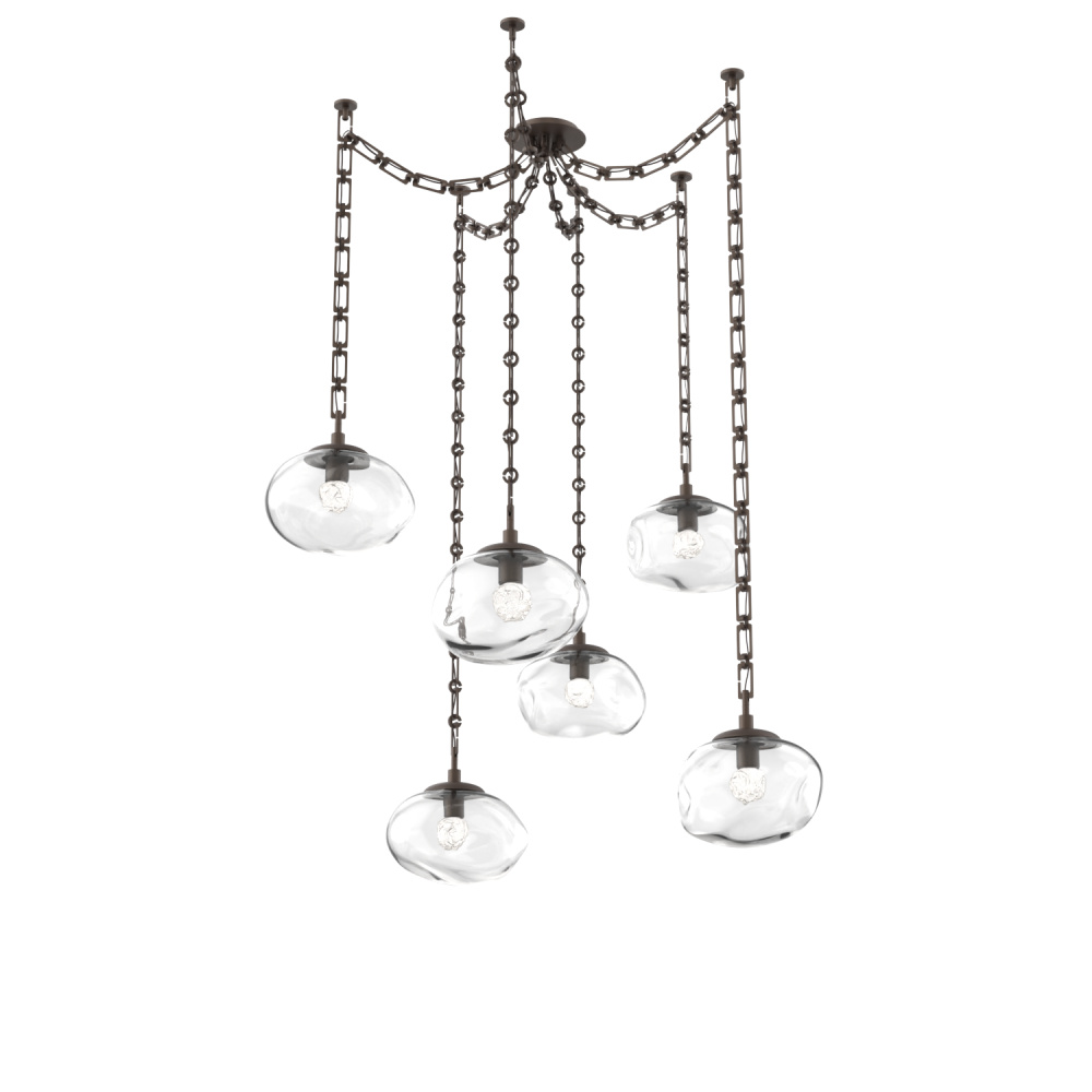 Nova Round 6pc Swag Multi-Pendant Chain (LED)