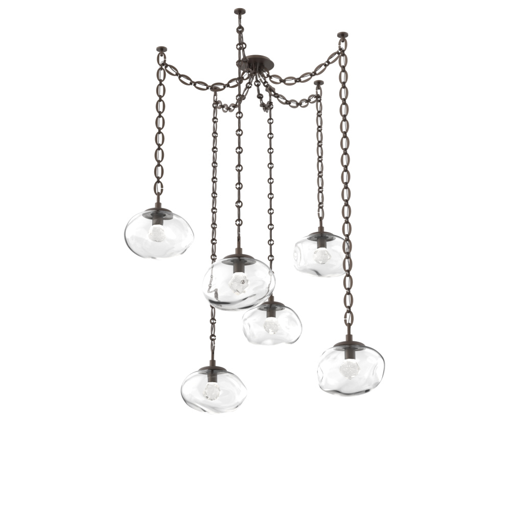 Nova Round 6pc Swag Multi-Pendant Chain (LED)