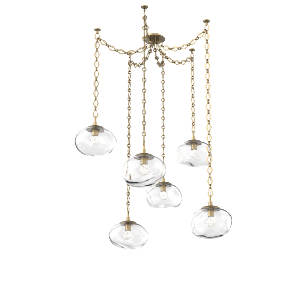Nova LED Multi Light Pendant Gilded Brass