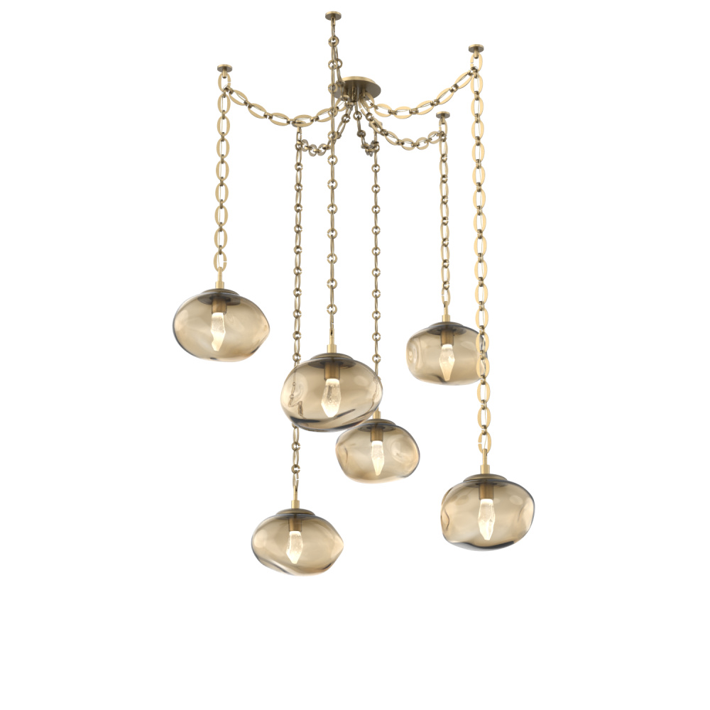 Nova LED Multi Light Pendant Gilded Brass