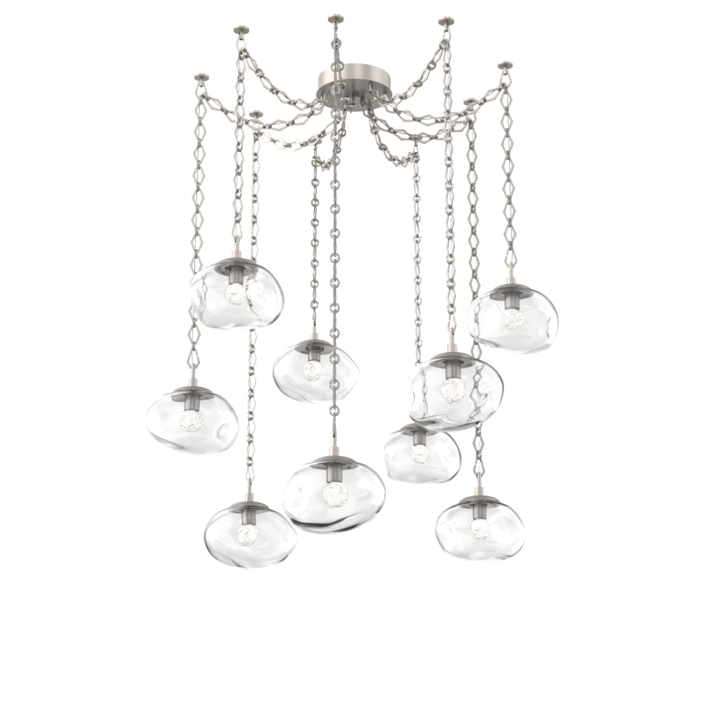 Nova LED Multi Light Pendant Beige Silver