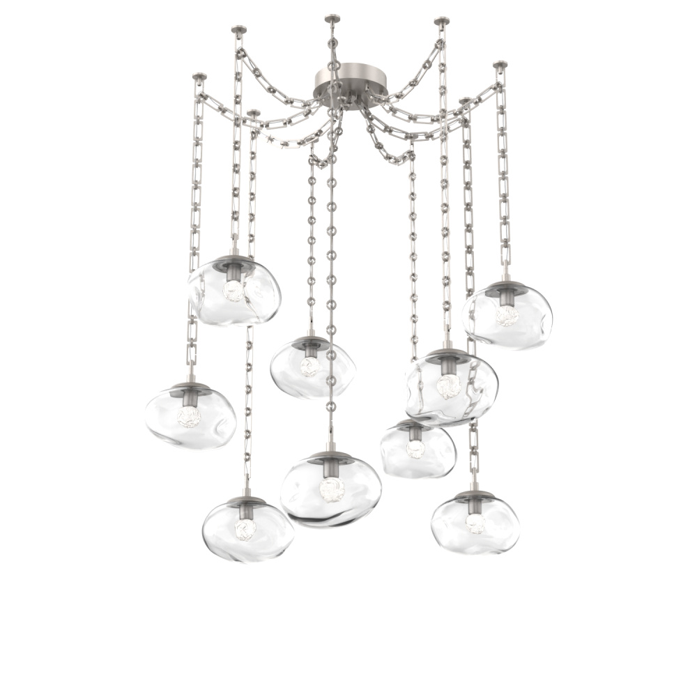 Nova LED Multi Light Pendant Beige Silver