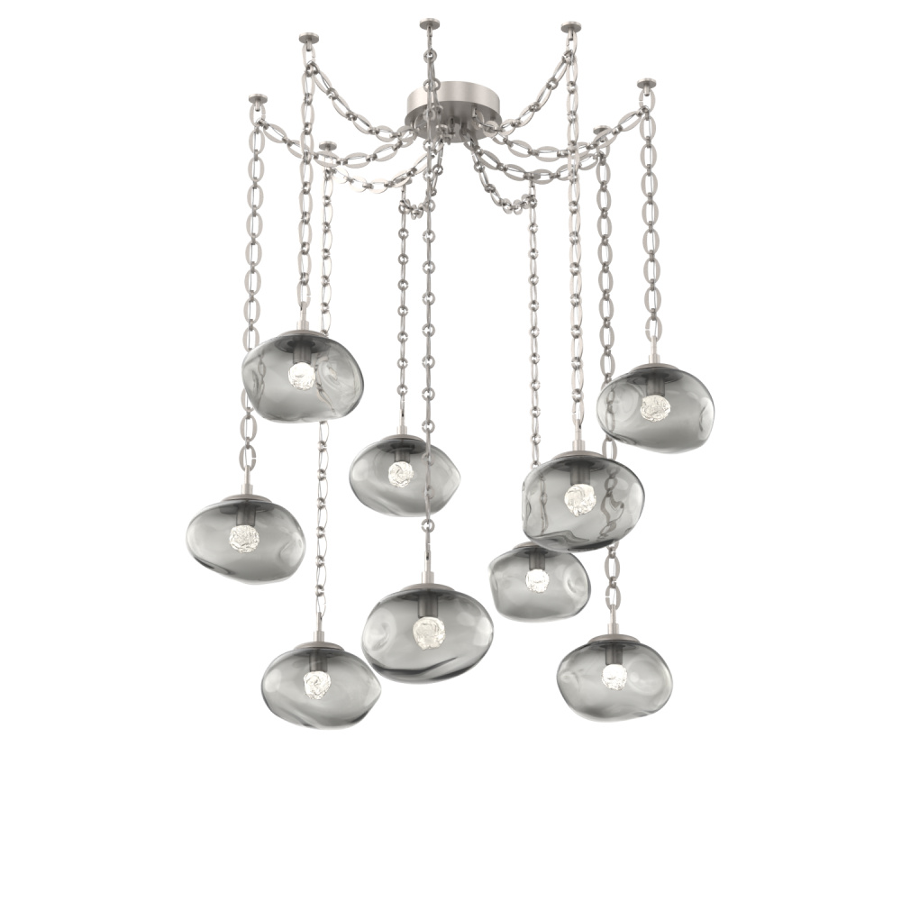 Nova LED Multi Light Pendant Beige Silver