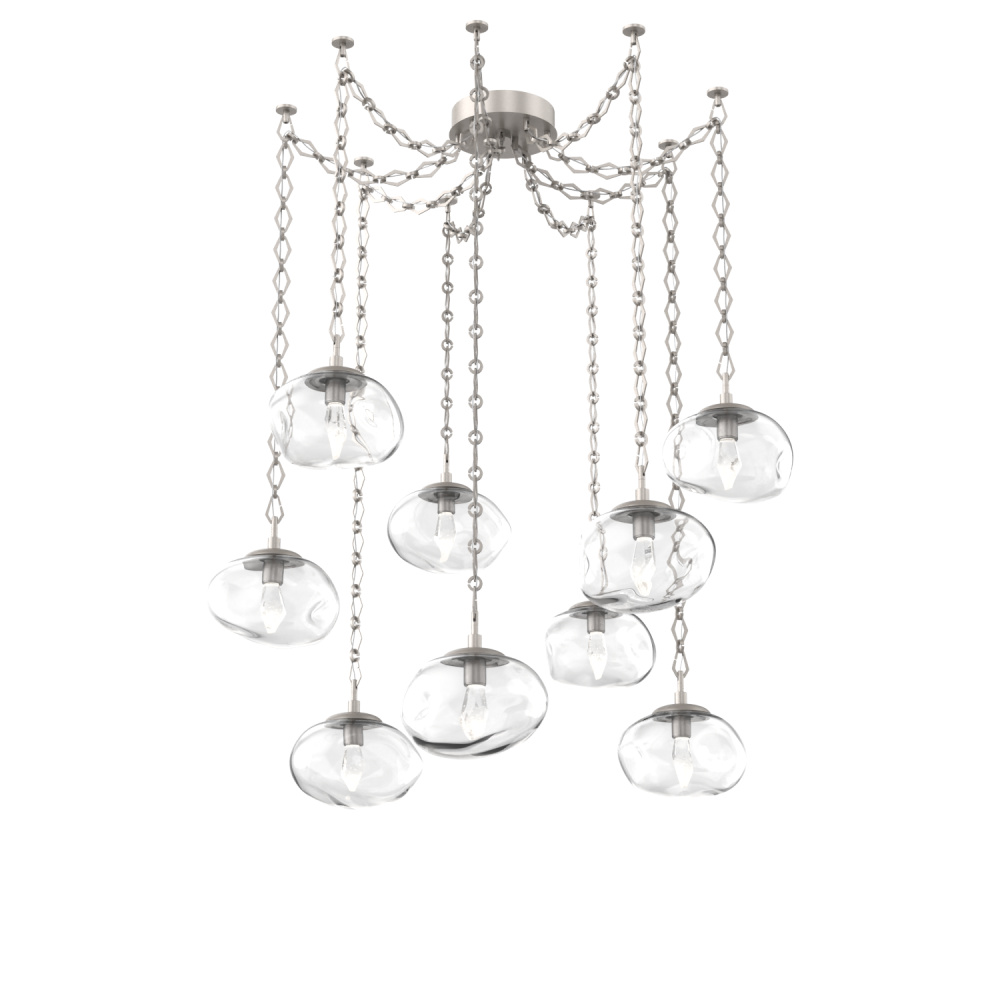 Nova LED Multi Light Pendant Beige Silver
