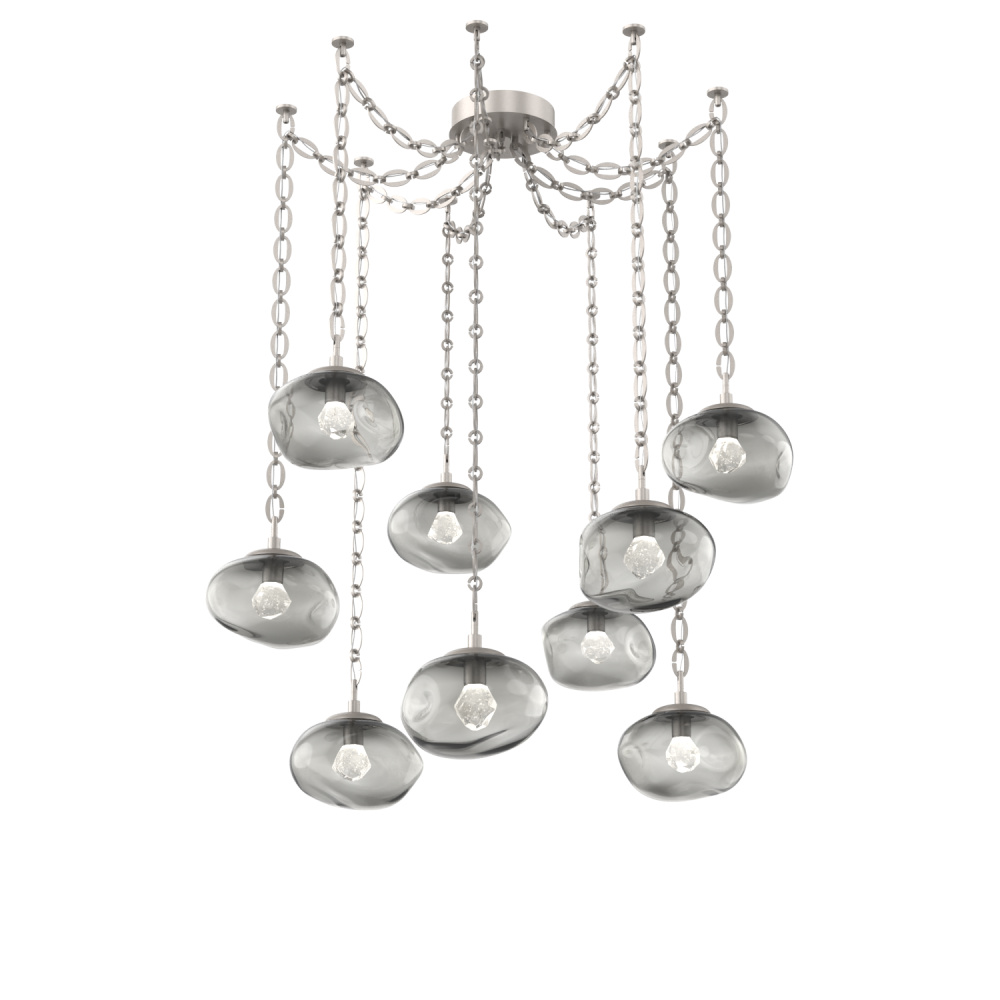 Nova LED Multi Light Pendant Beige Silver