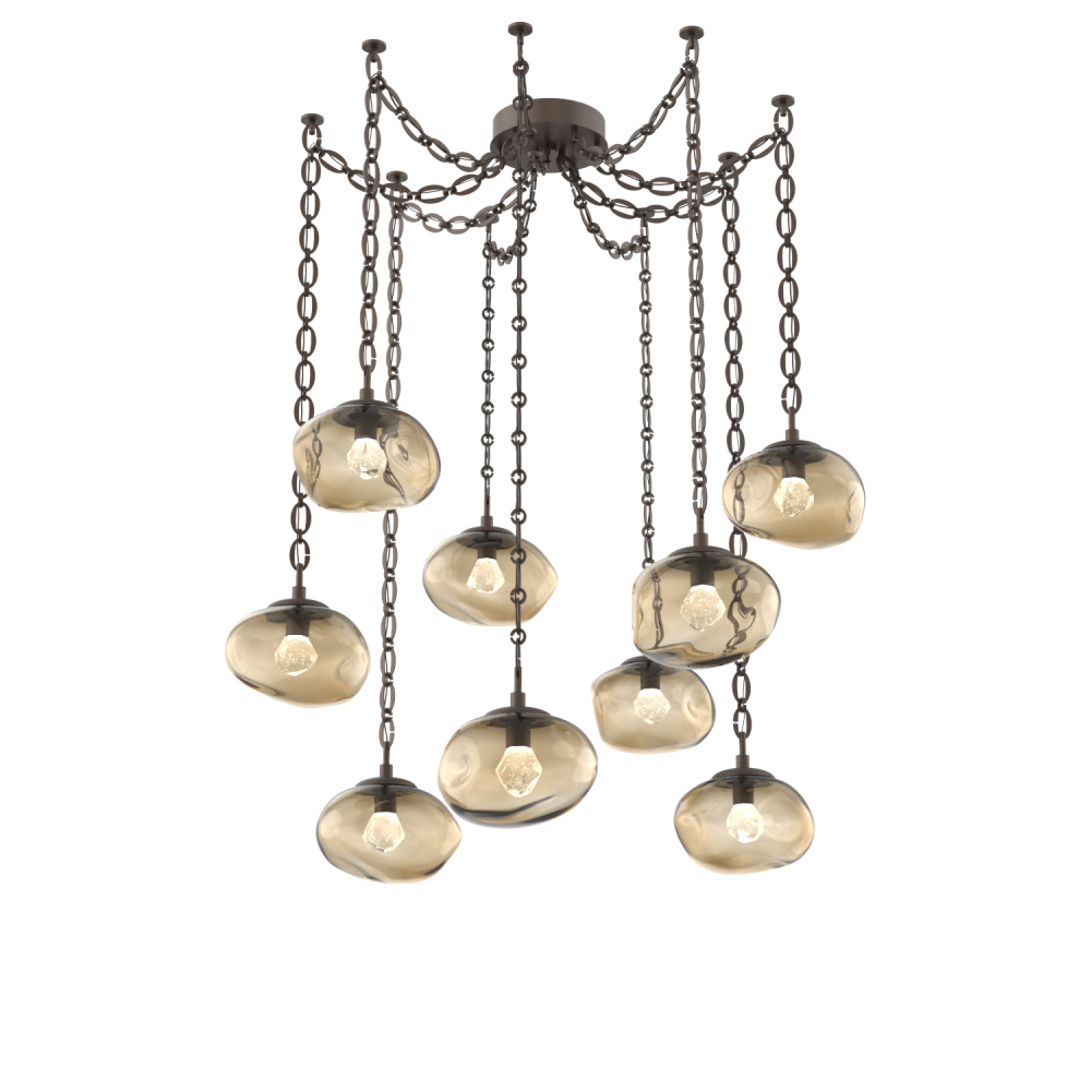 Nova LED Multi Light Pendant Flat Bronze