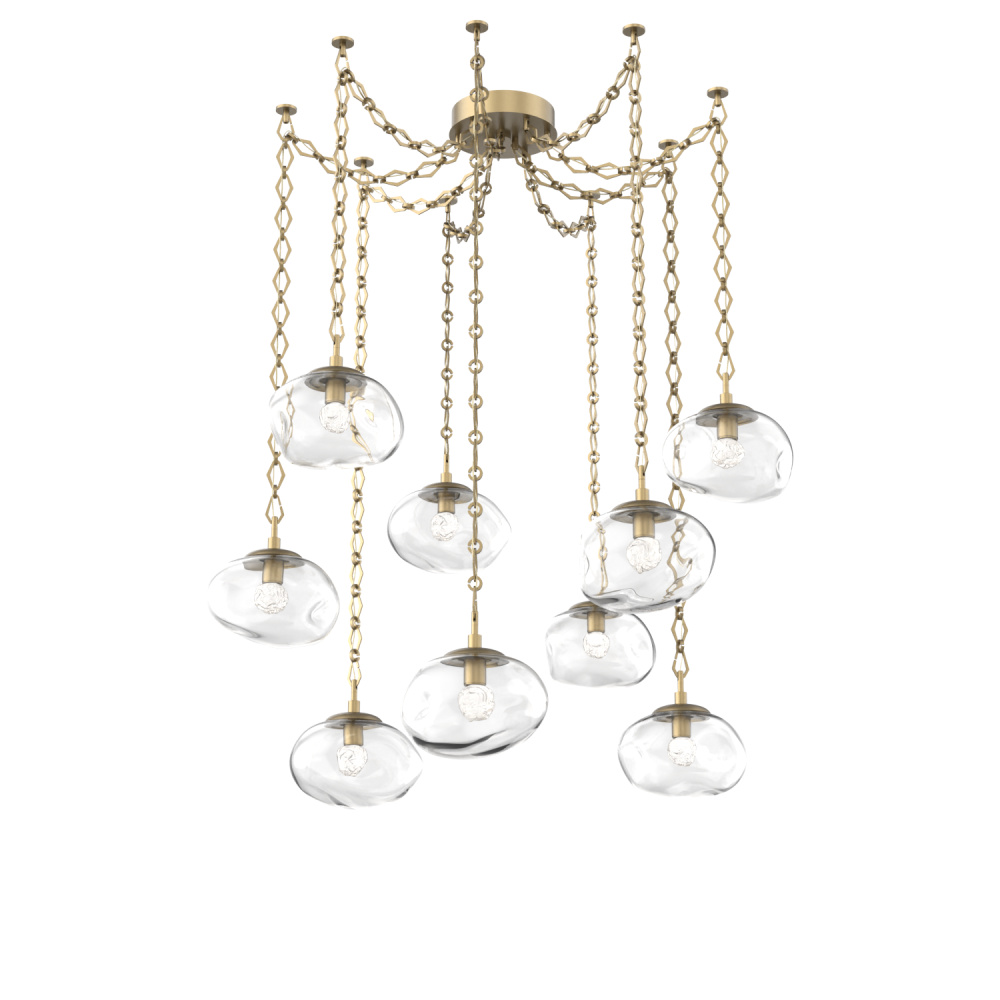 Nova LED Multi Light Pendant Gilded Brass