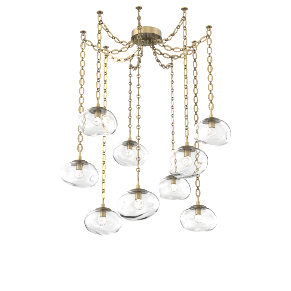 Nova LED Multi Light Pendant Gilded Brass