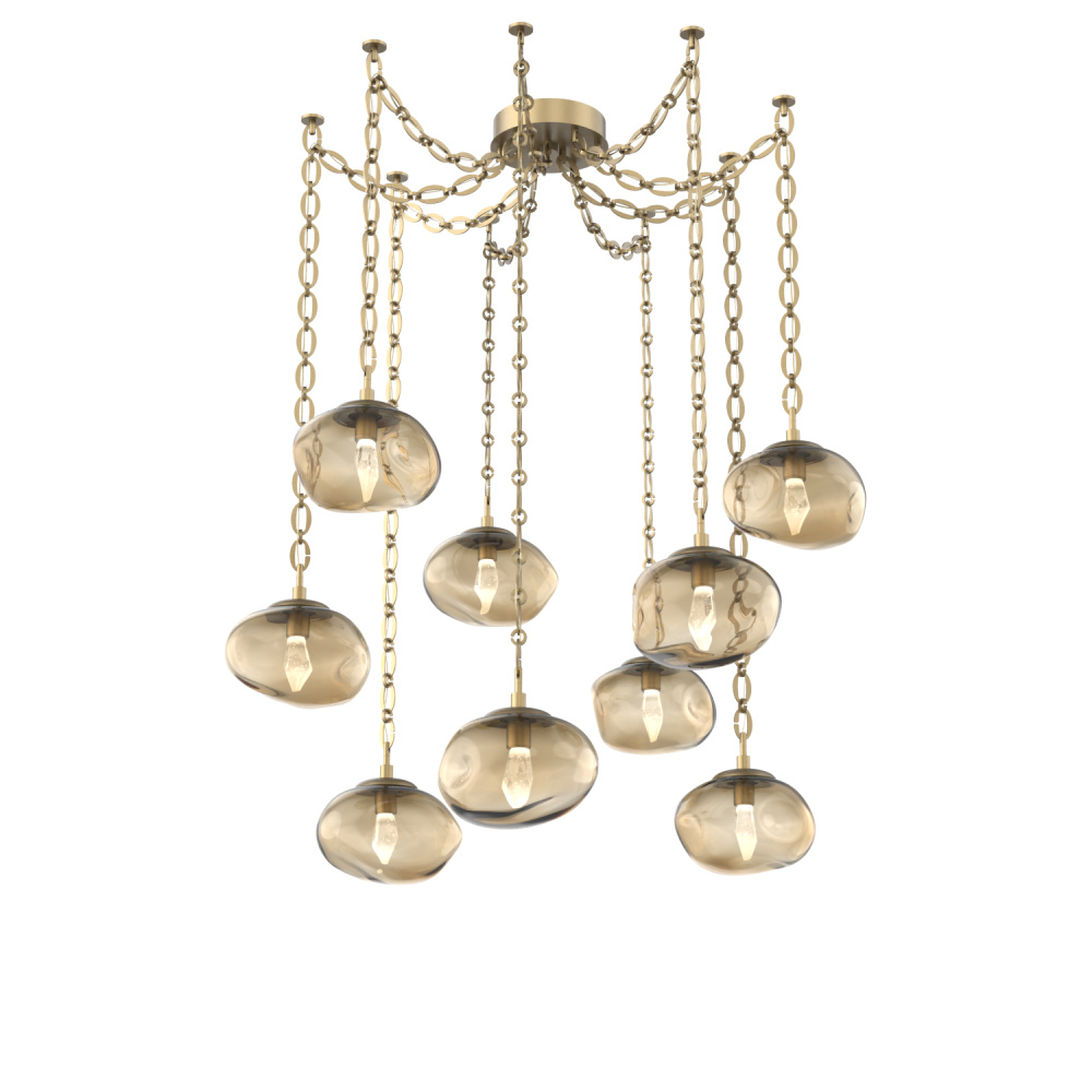 Nova LED Multi Light Pendant Gilded Brass