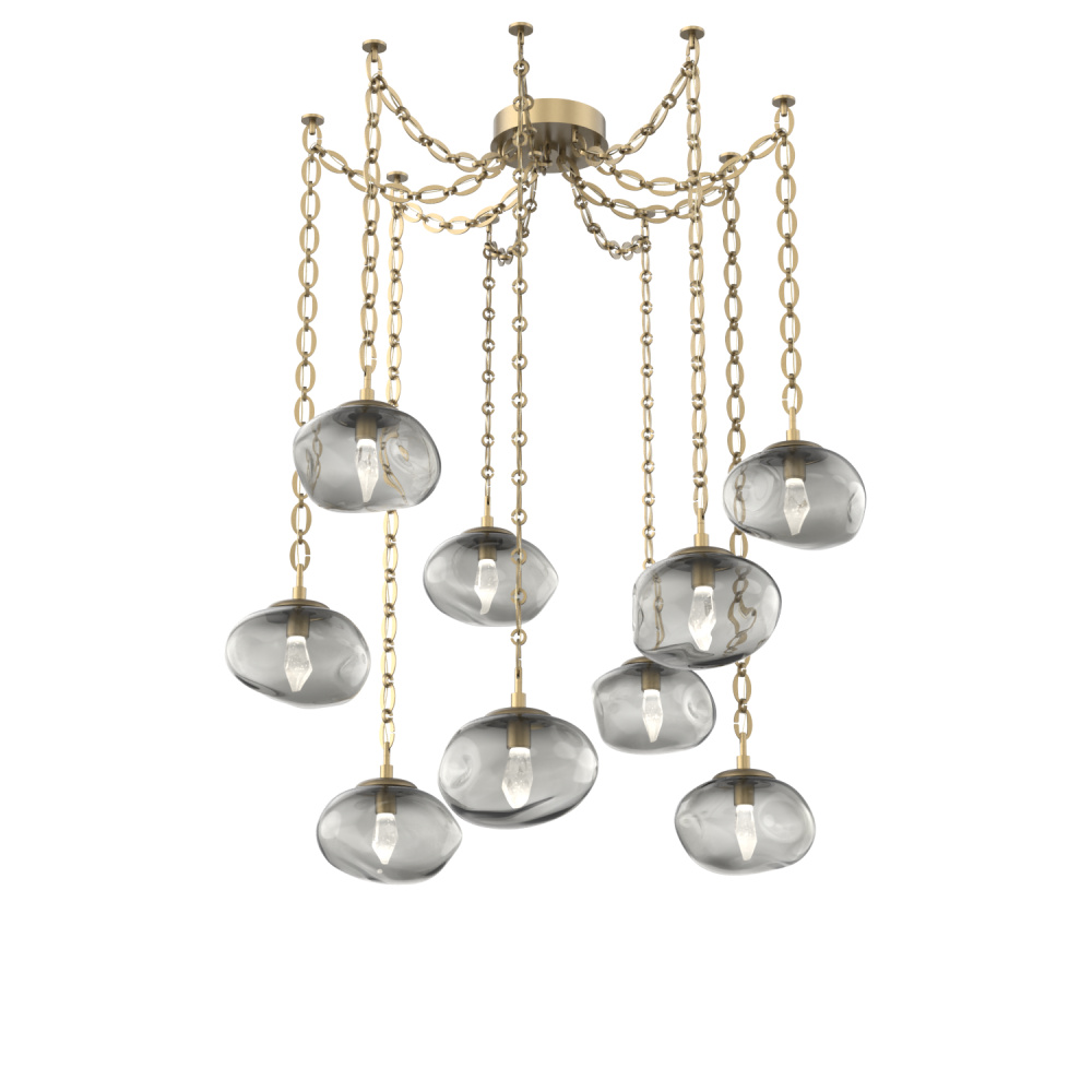 Nova LED Multi Light Pendant Gilded Brass