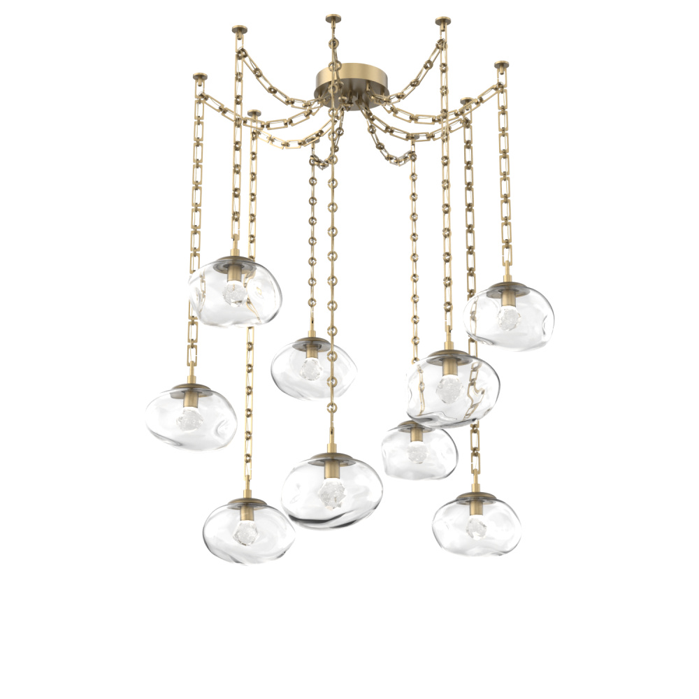 Nova LED Multi Light Pendant Gilded Brass