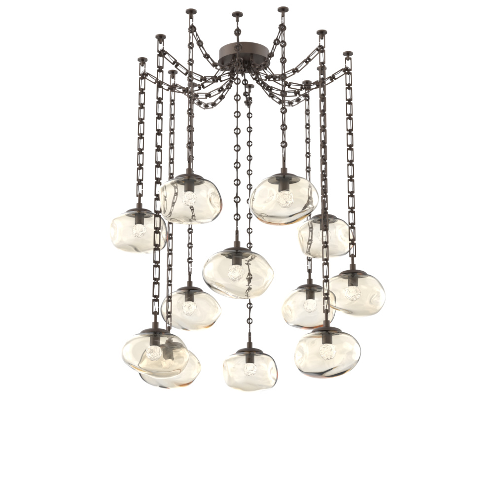 Nova LED Multi Light Pendant Flat Bronze