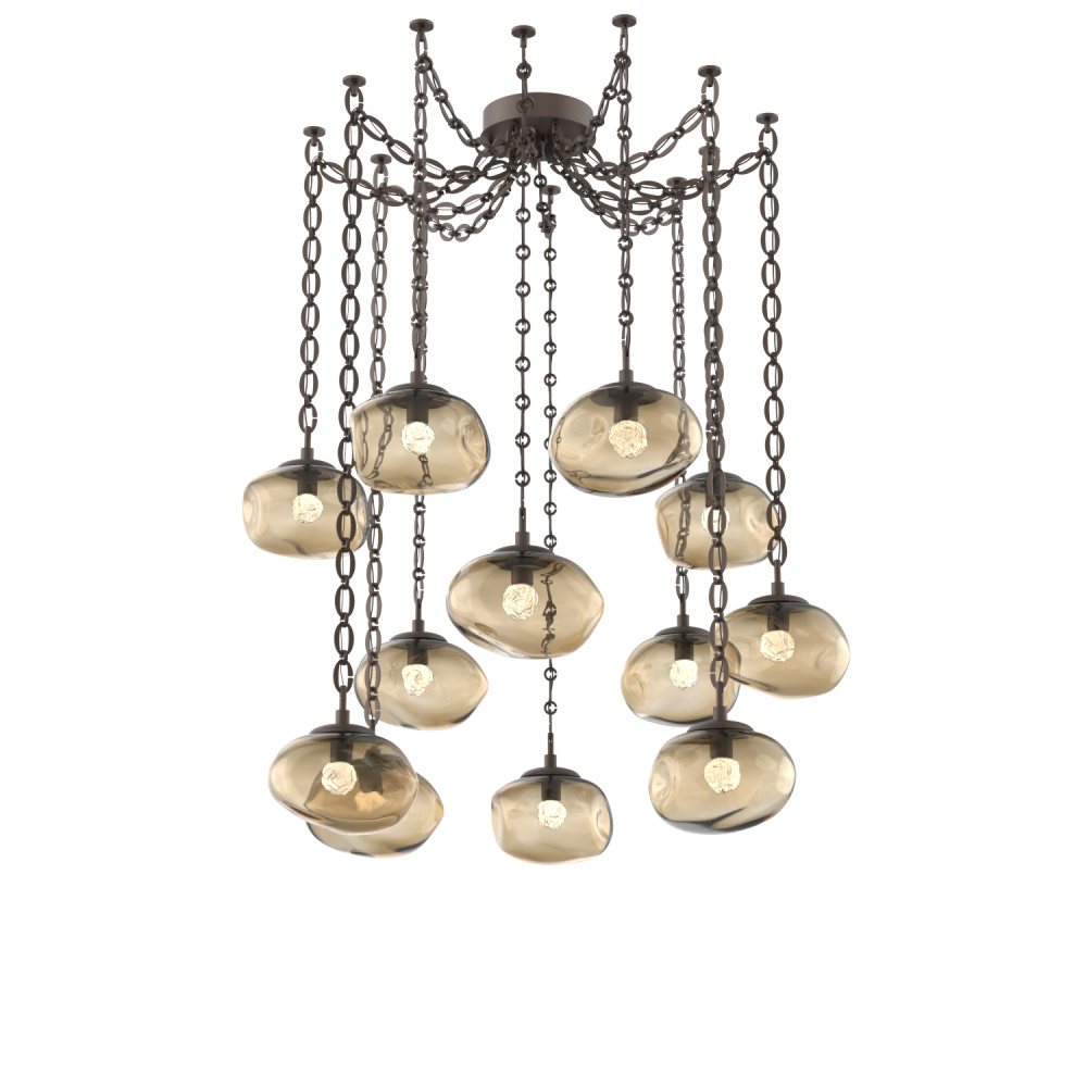 Nova LED Multi Light Pendant Flat Bronze
