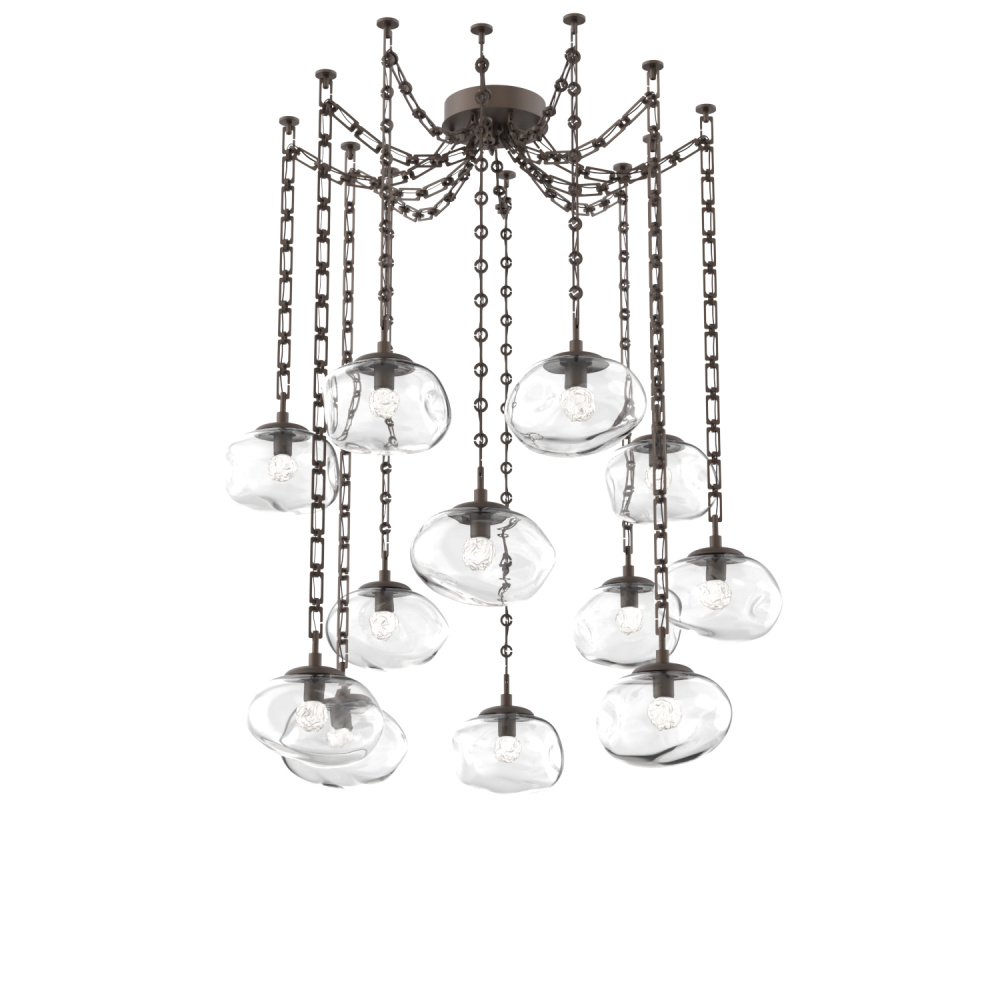 Nova LED Multi Light Pendant Flat Bronze