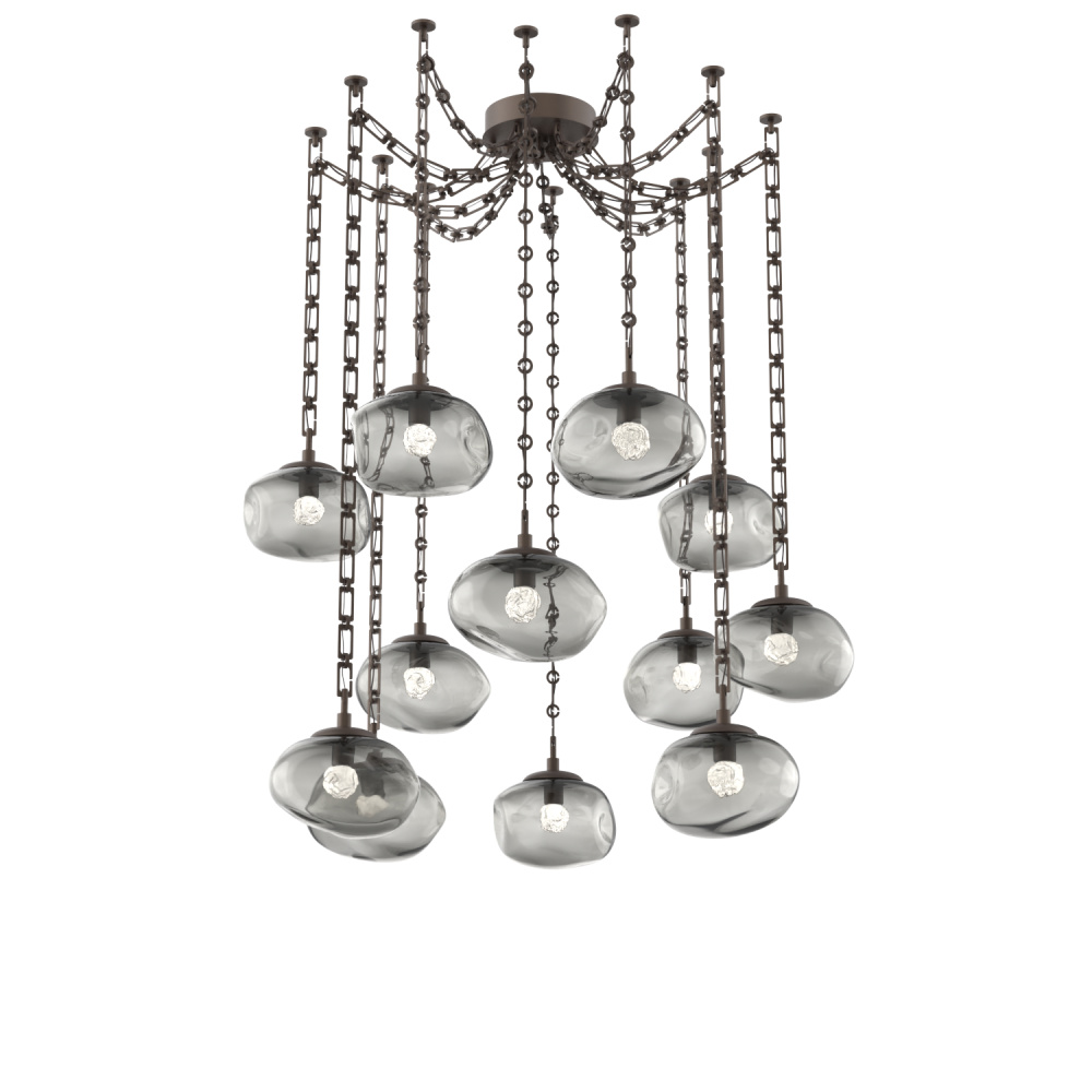 Nova LED Multi Light Pendant Flat Bronze