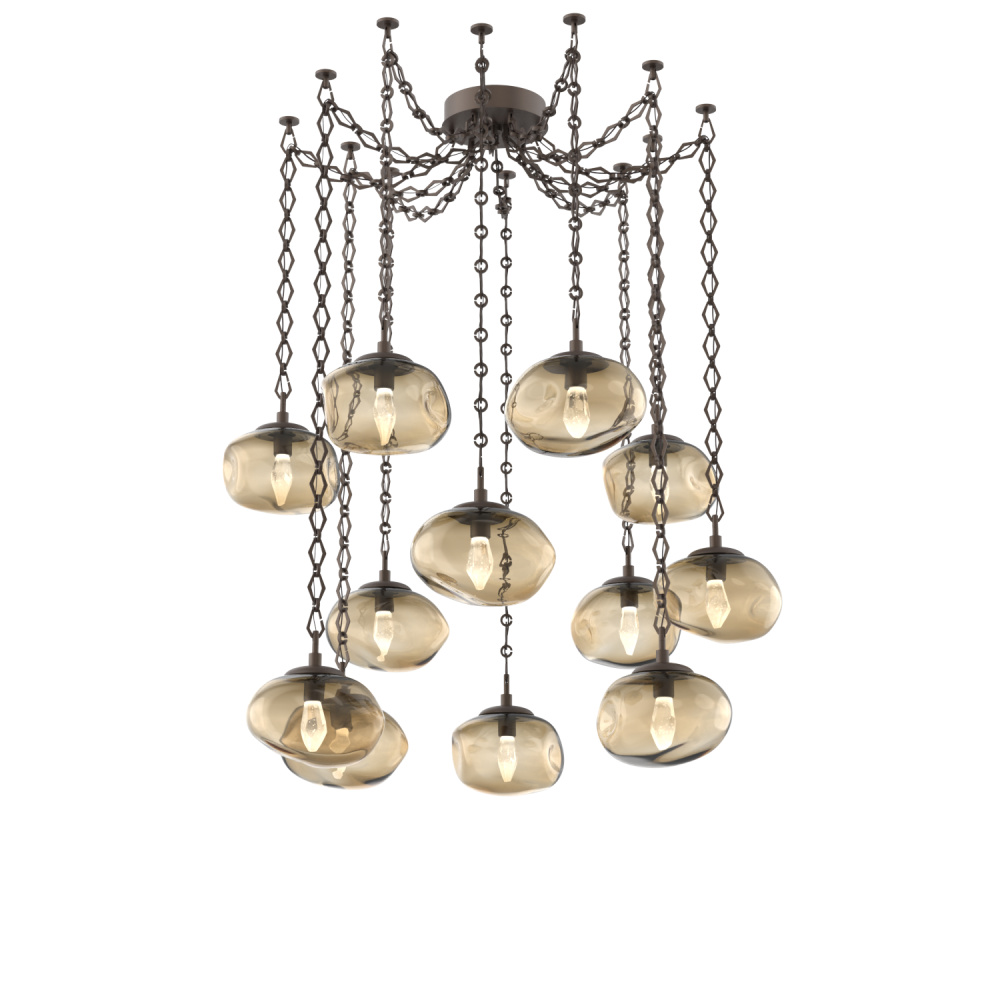 Nova LED Multi Light Pendant Flat Bronze