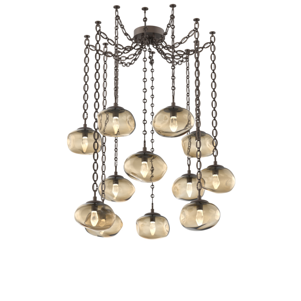 Nova LED Multi Light Pendant Flat Bronze