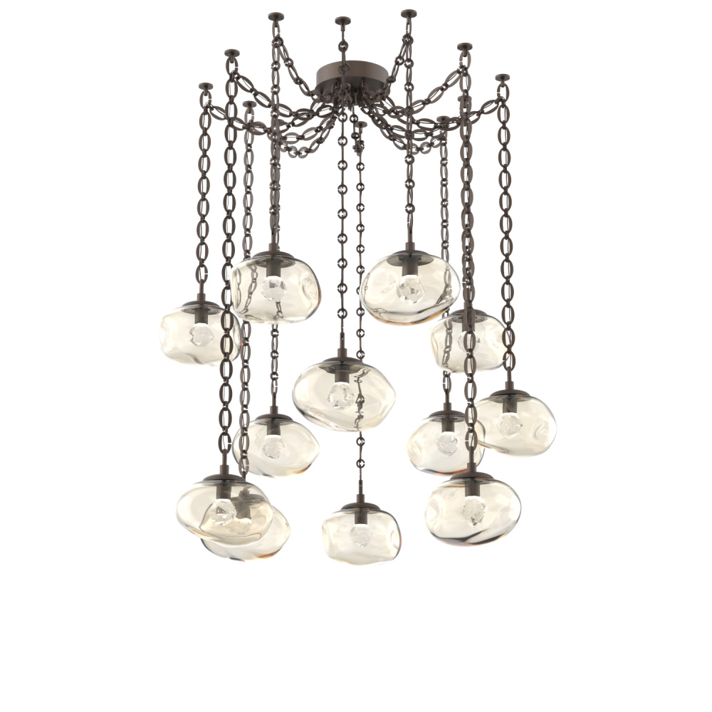 Nova LED Multi Light Pendant Flat Bronze