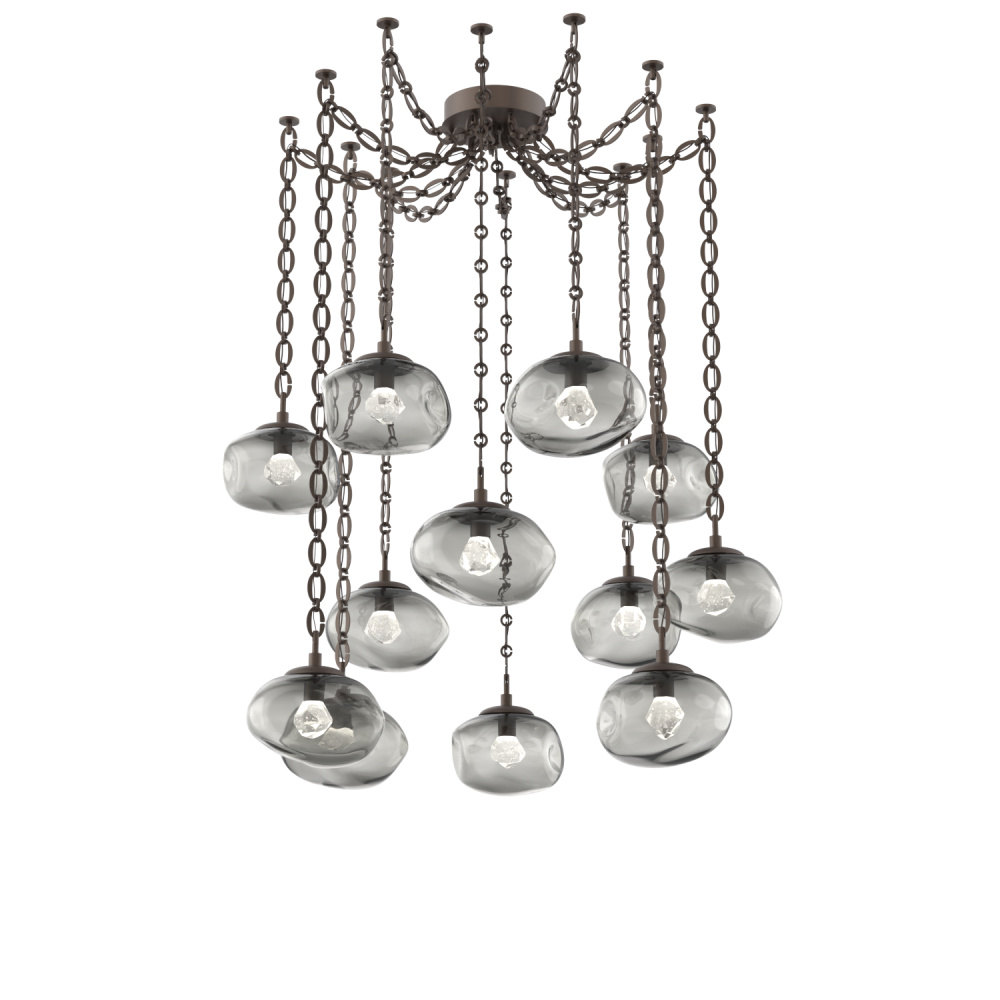Nova LED Multi Light Pendant Flat Bronze