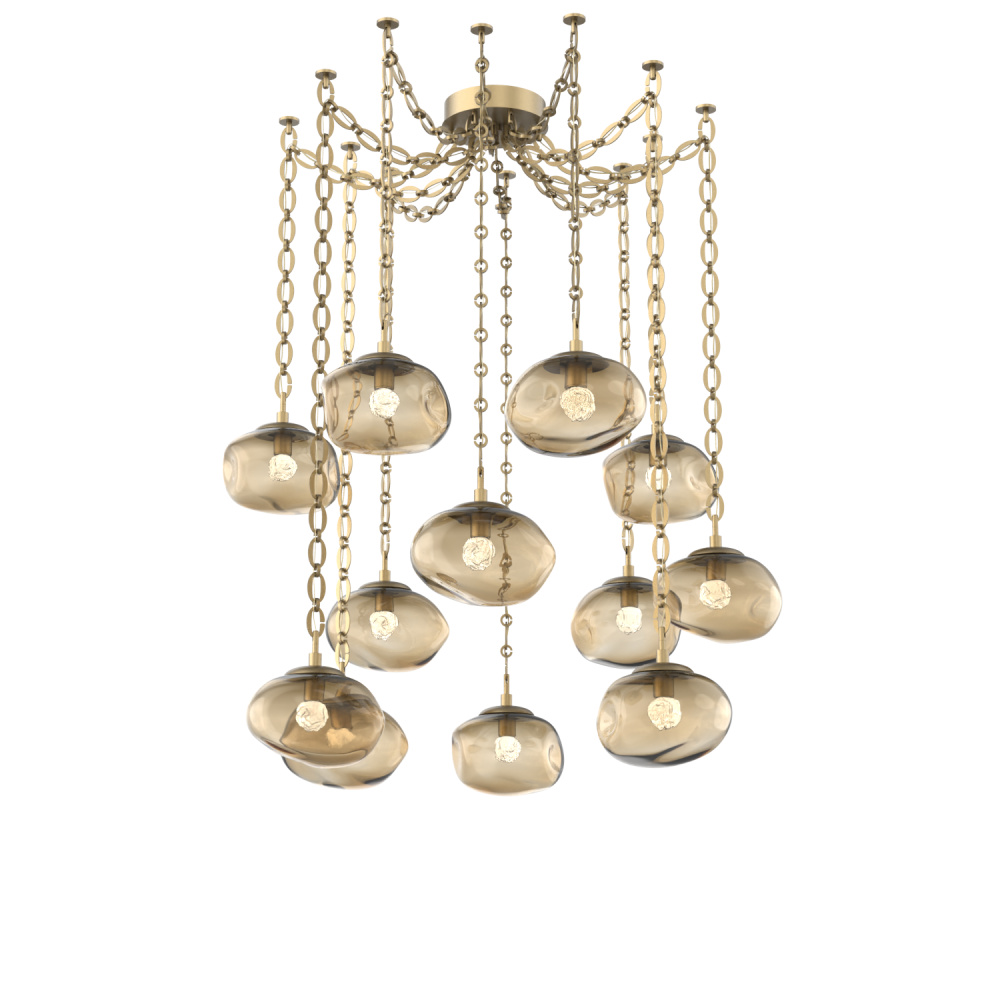 Nova LED Multi Light Pendant Gilded Brass
