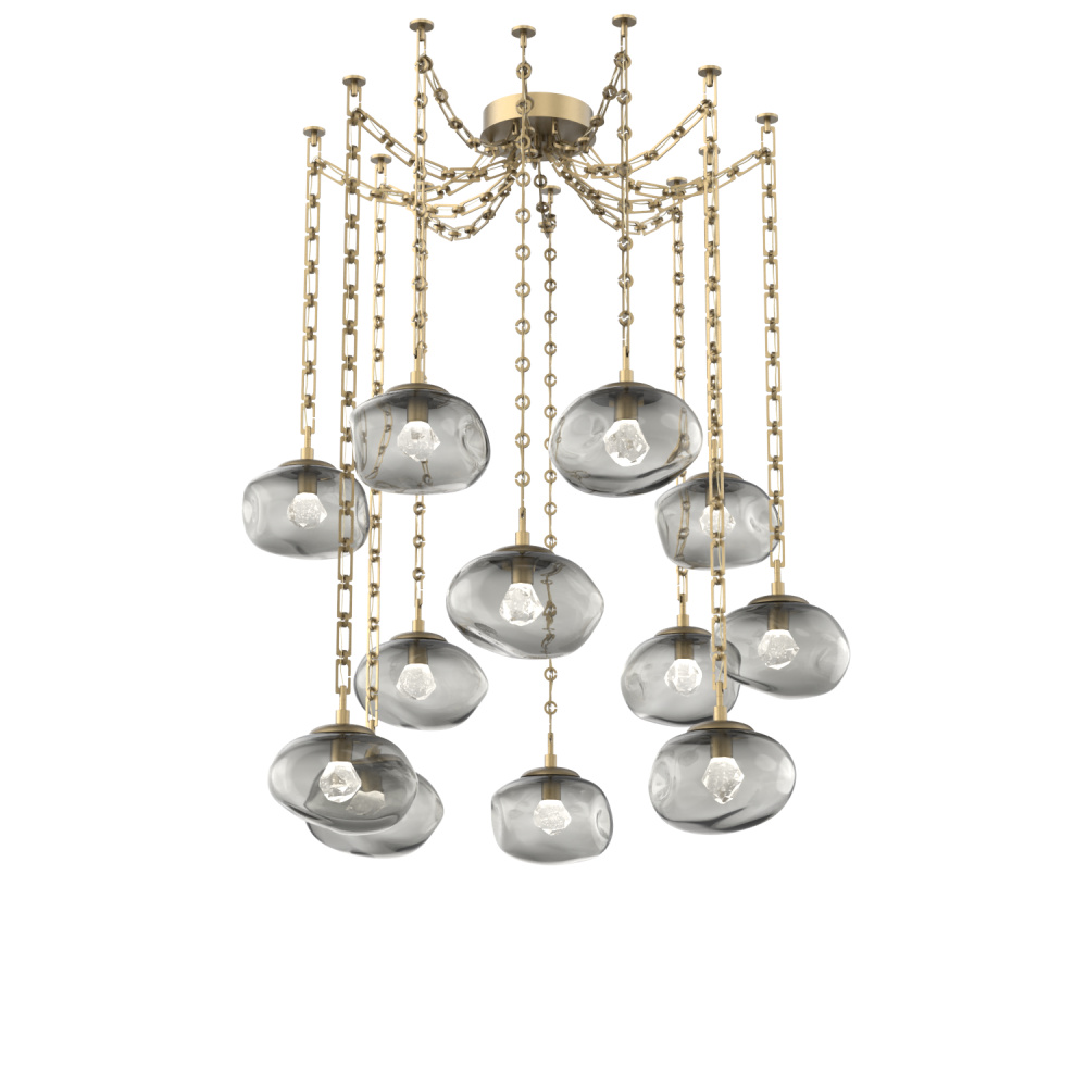Nova LED Multi Light Pendant Gilded Brass