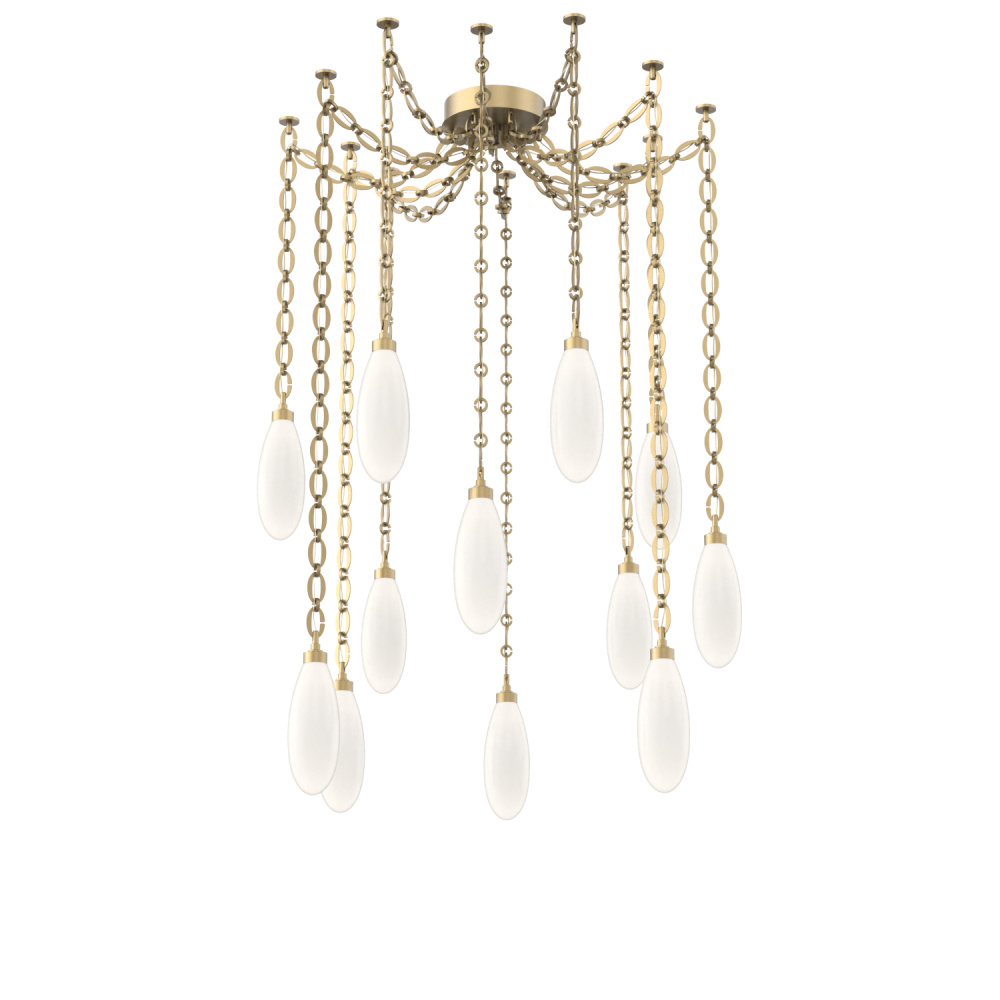 Fiori Multi Light Pendant Gilded Brass