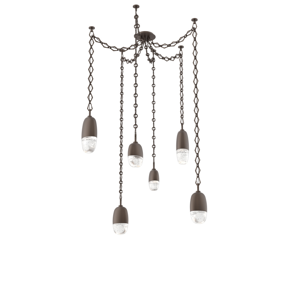 Pebble Multi Light Pendant Flat Bronze