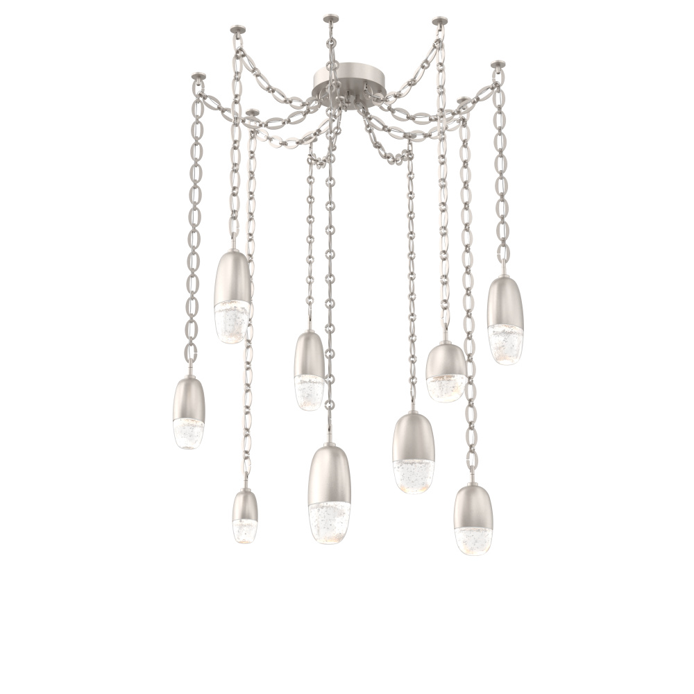 Pebble Multi Light Pendant Beige Silver