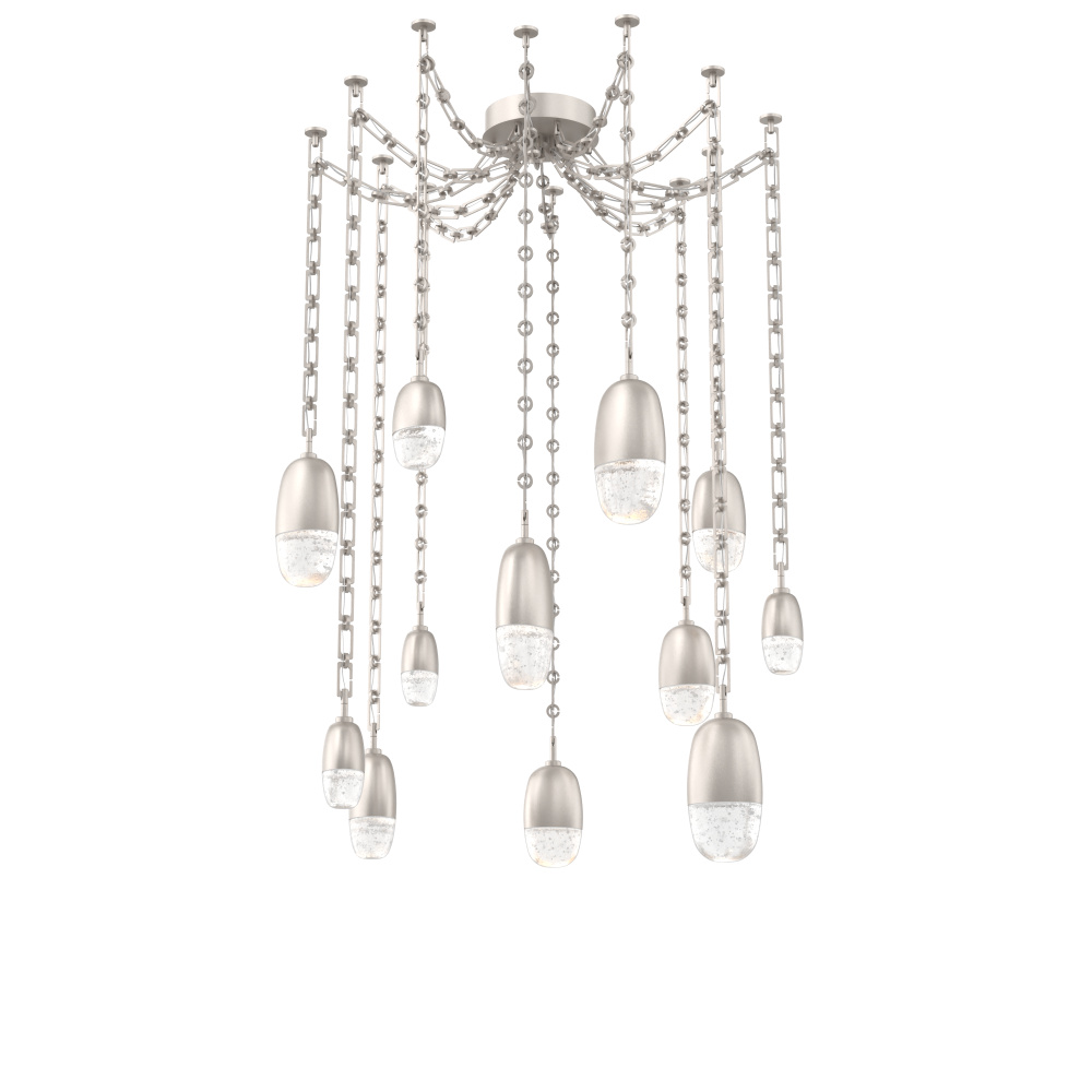 Pebble Multi Light Pendant Beige Silver