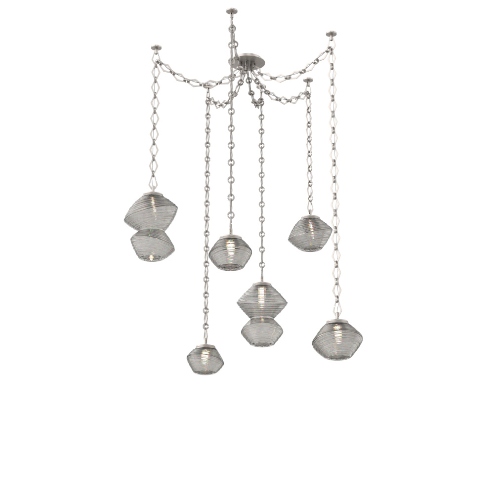 Mesa Multi Light Pendant Beige Silver