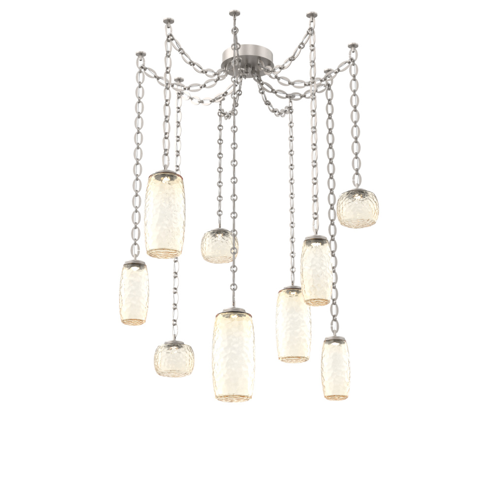 Vessel Multi Light Pendant Beige Silver