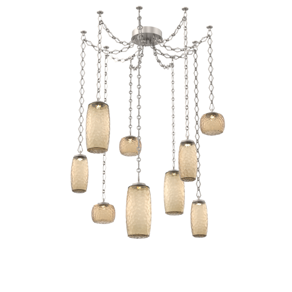 Vessel Multi Light Pendant Beige Silver