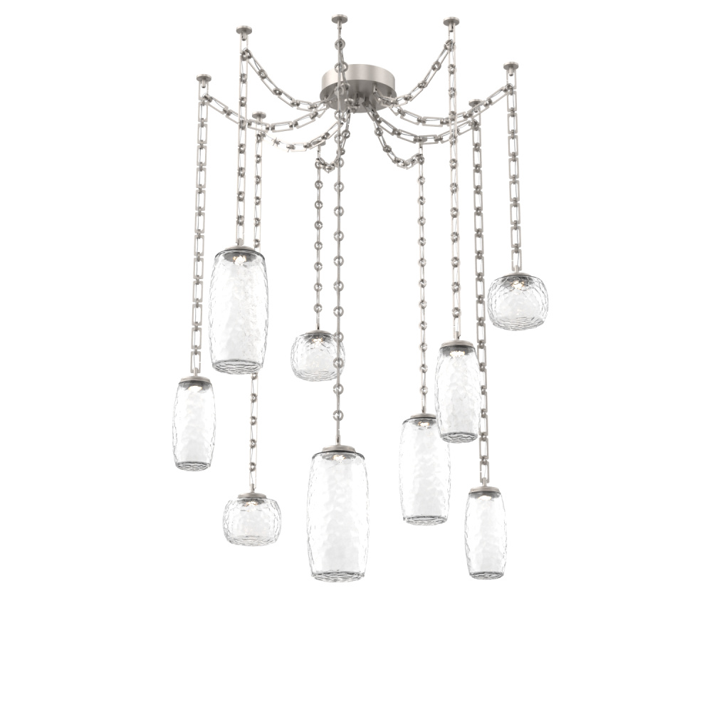 Vessel Multi Light Pendant Beige Silver