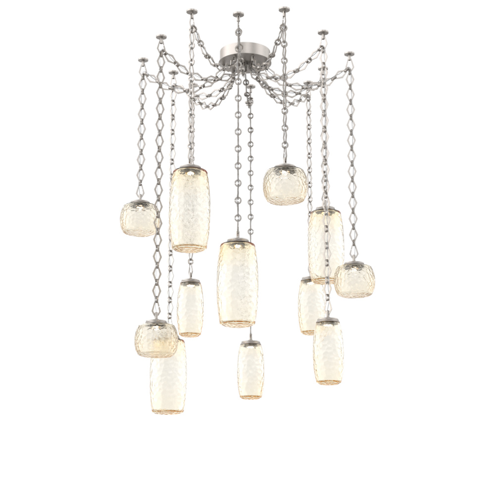 Vessel Multi Light Pendant Beige Silver