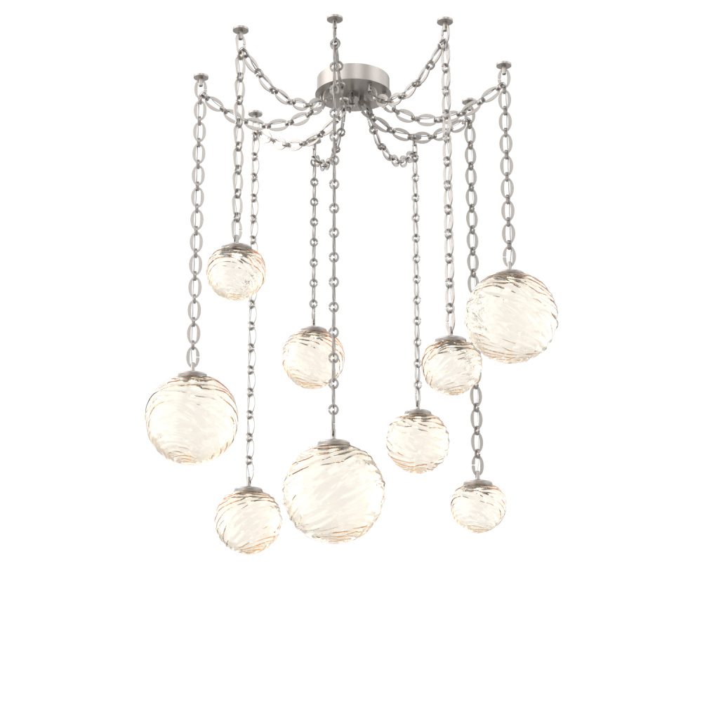 Gaia Multi Light Pendant Beige Silver