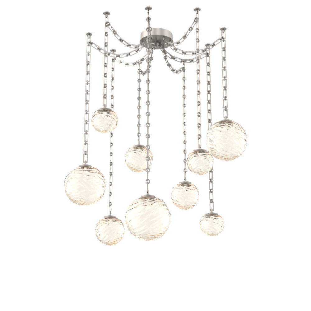Gaia Multi Light Pendant Beige Silver