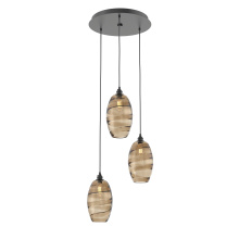 Hammerton CHB0035-03-MB-OB-C01-E2 - Ellisse Round 3pc Multi-Pendant