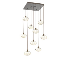 Hammerton CHB0036-09-FB-OA-C01-E2 - Coppa Square 9pc Multi-Pendant