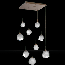 Hammerton CHB0039-09-FB-S-C01-L1 - Gem Square 9pc Multi-Pendant