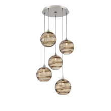 Hammerton CHB0047-05-BS-OB-C01-E2 - Terra Round 5pc Multi-Pendant
