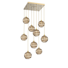 Hammerton CHB0047-09-GB-OB-C01-E2 - Terra Square 9pc Multi-Pendant