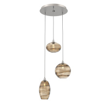 Hammerton CHB0048-03-BS-OB-C01-E2 - Misto Round 3pc Multi-Pendant