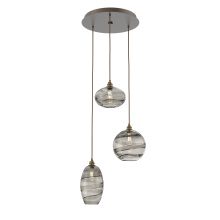 Hammerton CHB0048-03-FB-OS-C01-E2 - Misto Round 3pc Multi-Pendant