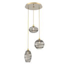Hammerton CHB0048-03-GB-OS-C01-E2 - Misto Round 3pc Multi-Pendant